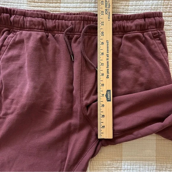 J. Crew Knit Goods Jogger Sweatpants, Burgundy, Size Large Tall - Picture 4 of 9